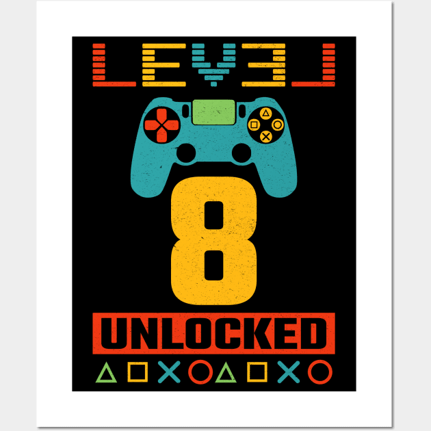 Level 8 Unlocked Wall Art by MZeeDesigns